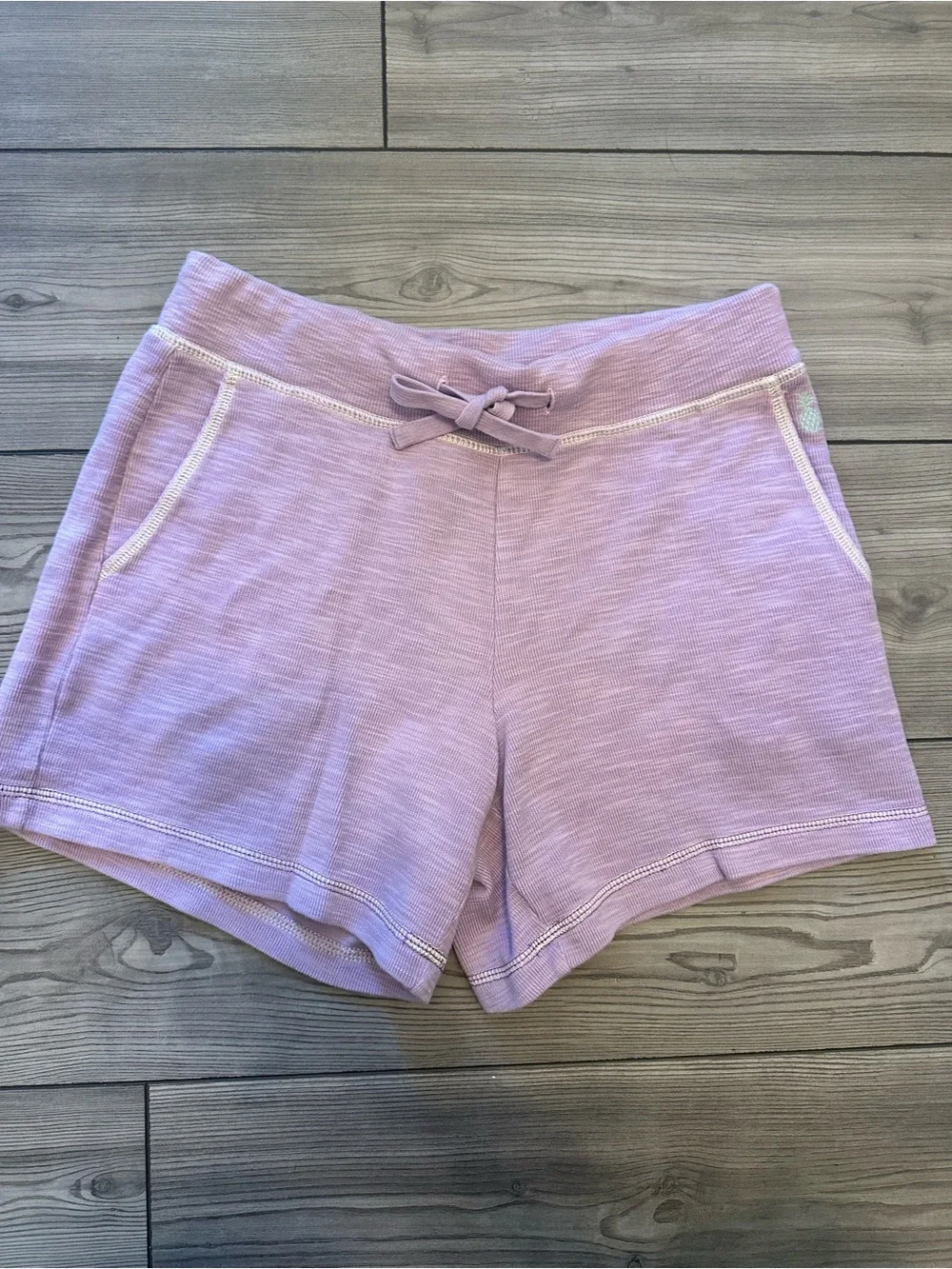 Tommy Bahama Womens XS Purple Waffle Knit Lounge Shorts Drawstring Pockets